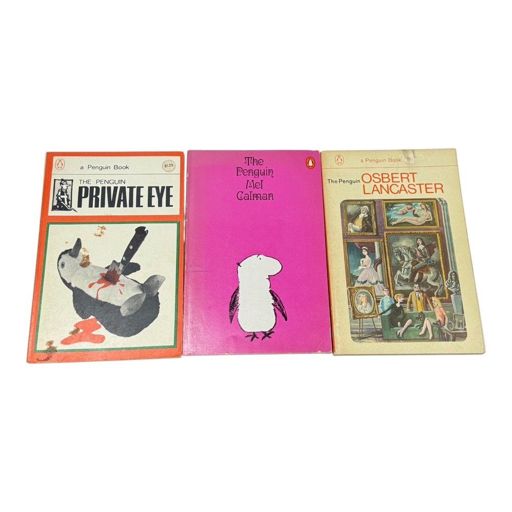 Vintage Penguin PB Books Private Eye Mel Calman Osbert Lancaster 60s UK Humour